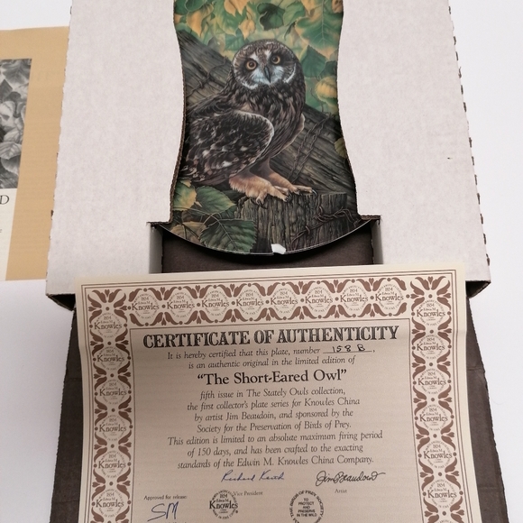 The Short-Eared Owl Collection Plate. - Picture 5 of 5